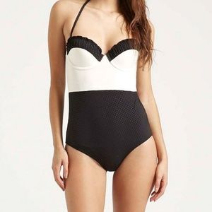 BNWT Topshop Florie Ruched Swimsuit Size 6